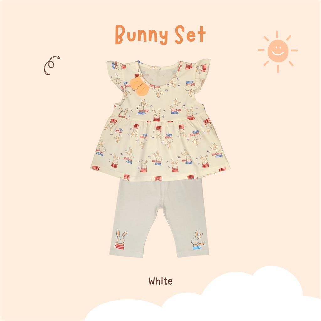 Setelan Anak Perempuan Motif Kelinci 1-4 Tahun Setelan Anak Lucu Setelan Baju Tidur Anak