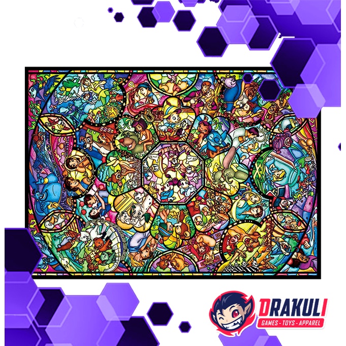 Jigsaw Puzzle Tenyo Art Crystal Disney All Stained Glass D-2000-603 (2000 Pieces)