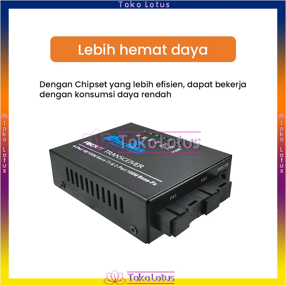 Ethernet Fiber Switch 4 RJ45 2 SC Optik Media Converter Single Mode Fiber Port 10/100M degan adaptor