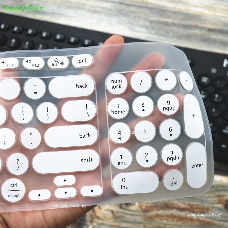 Skin Sarung Keyboard Fit Logitech K780 &amp;amp; Keyboard Wireless Multi-Device Laptop Silikon Ultra Tipis