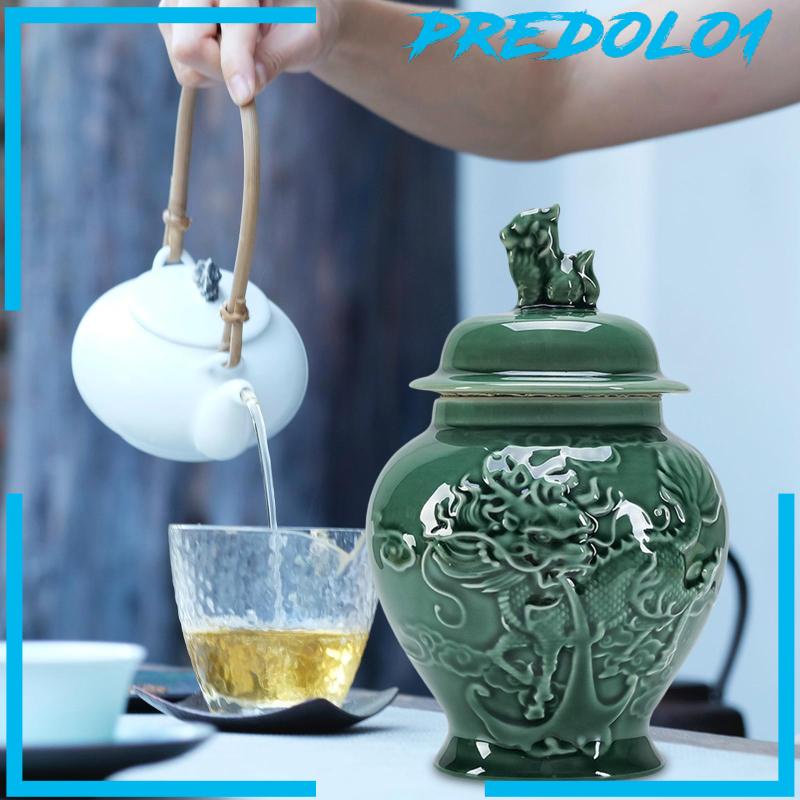 [Predolo1] Toples Jahe Porcelain Vas Keramik Porcelain Temple Jar Untuk Meja Pernikahan Rumah