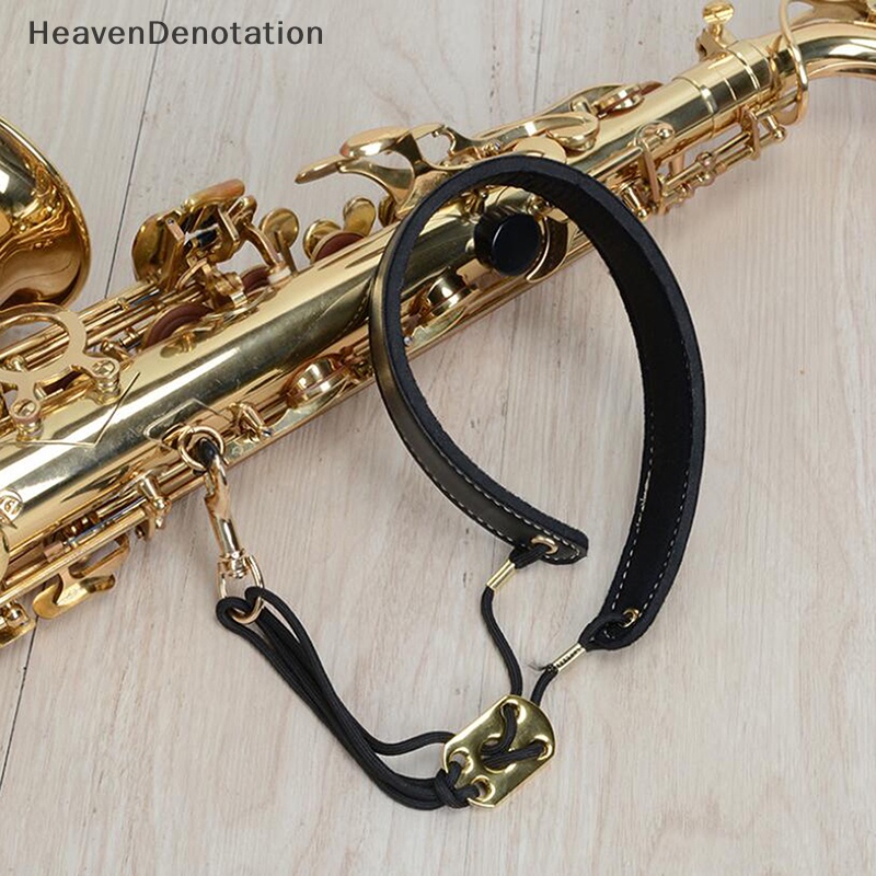 [HeavenDenotation] Adjustable Saxophone Neck Padded Leather Strap Sax Harness Tali Sabuk Gantung HDV