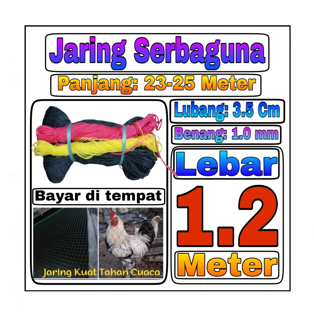 Jaring Ayam 1,2 Meter Jaring Pagar Ayam Kandang jaring tanaman jaring kandang hewan jaring serbaguna