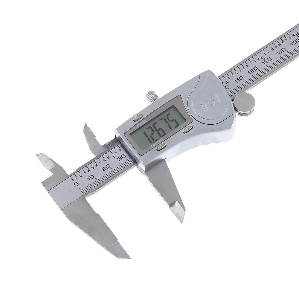 POPULAR Populer Jangka Sorong Digital Logam Elektronik Vernier Caliper Digital Caliper Alat Ukur Jangka Sorong Digital 6inch IP54 Jangka Sorong Anti Air