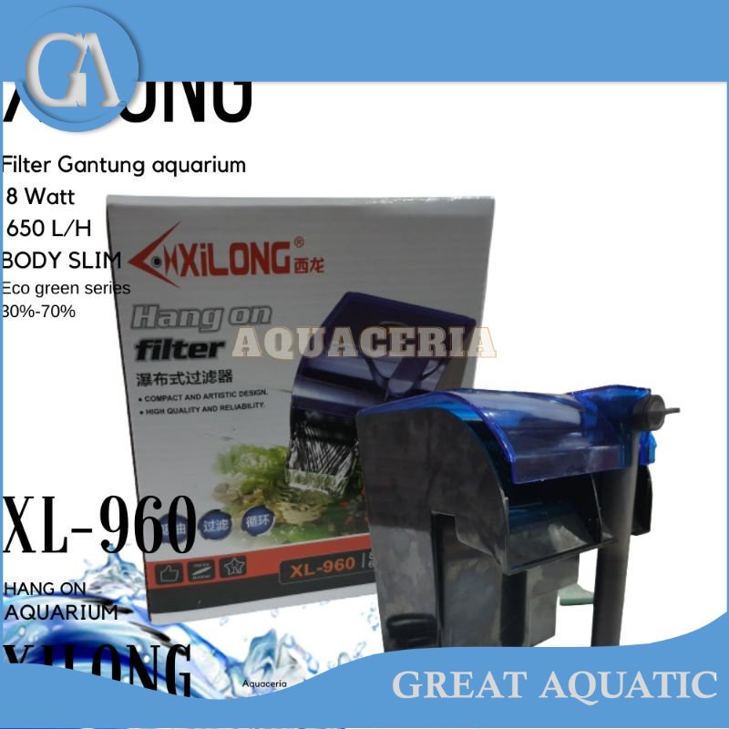 Filter Gantung Aquarium XILONG XL 960 HANG ON filter Aquarium Tank