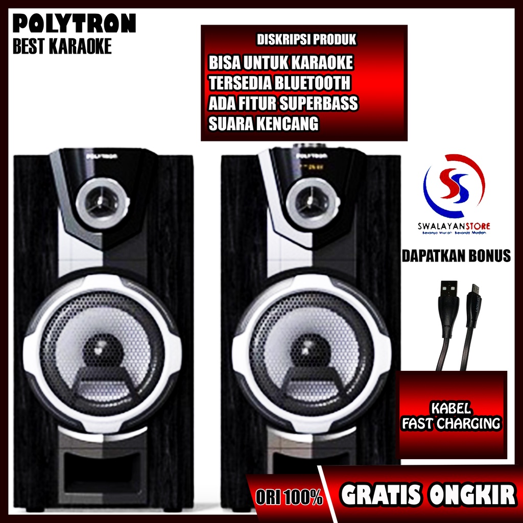 Speker Aktif Bluetooth Polytron 8F12 Garansi Resmi