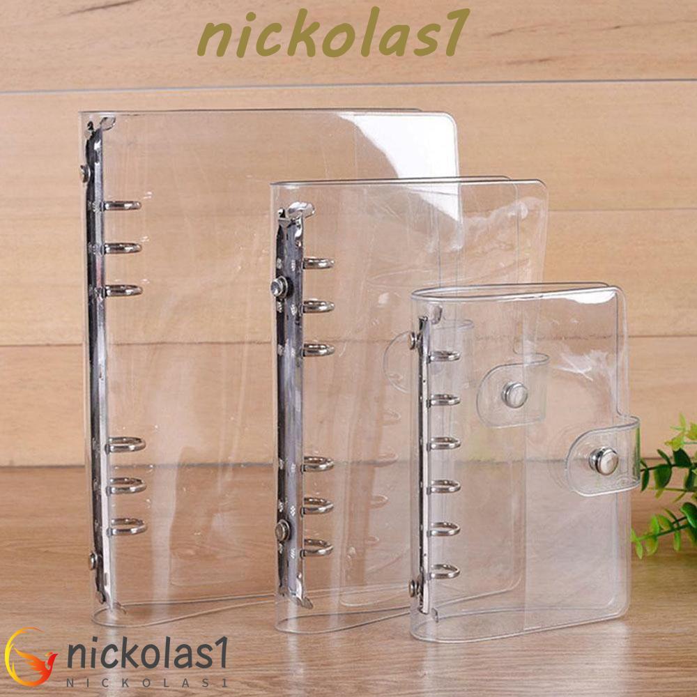 Nickolas1 Notebook A4/A5 /A6 /A7 Agenda Transparan Klip File Pengikat Plastik
