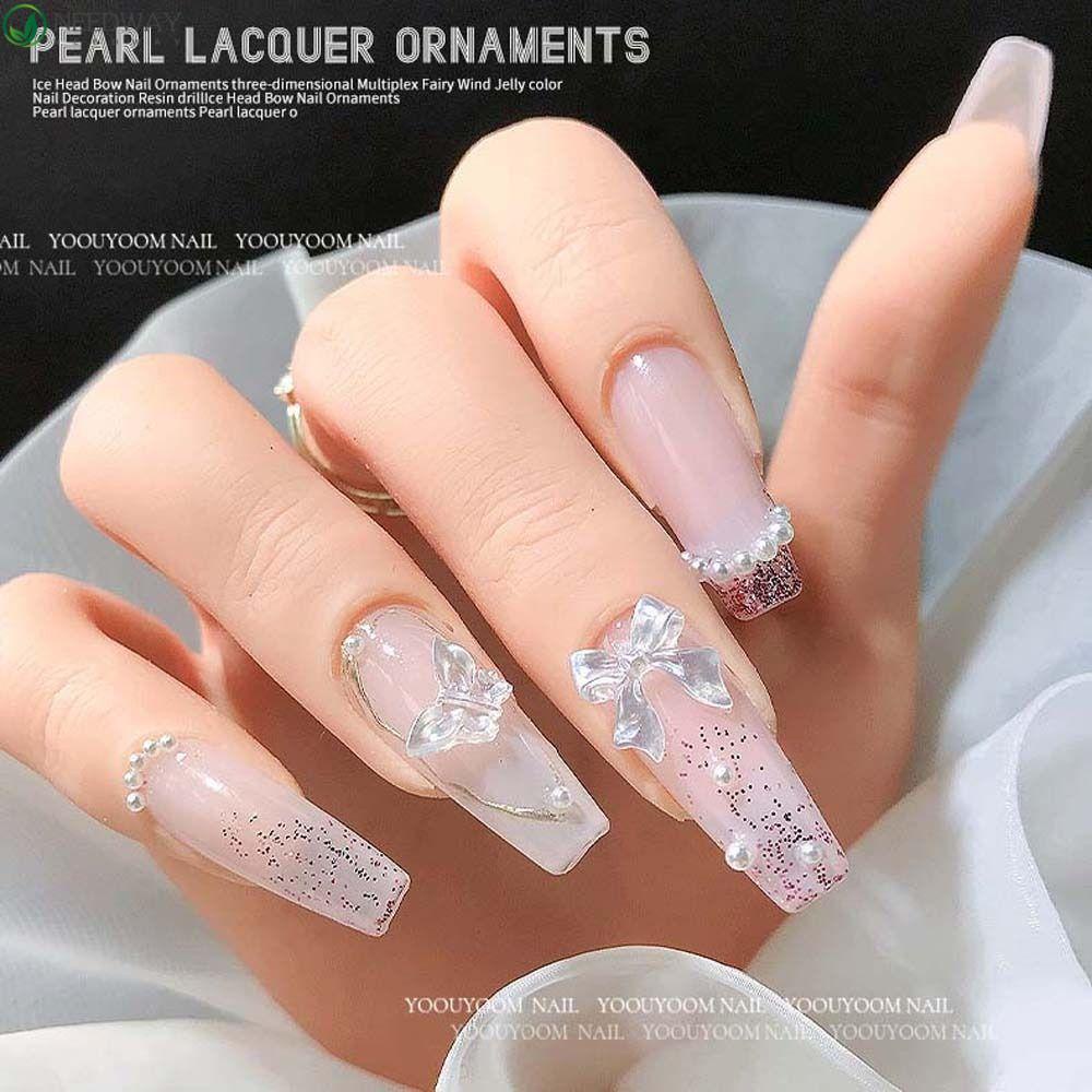 Needway Busur Dekorasi Kuku Fashion Jepang Nail Art Cinta Hati Kupu-Kupu Ikatan Simpul Beruang 3D Nail Art Drills