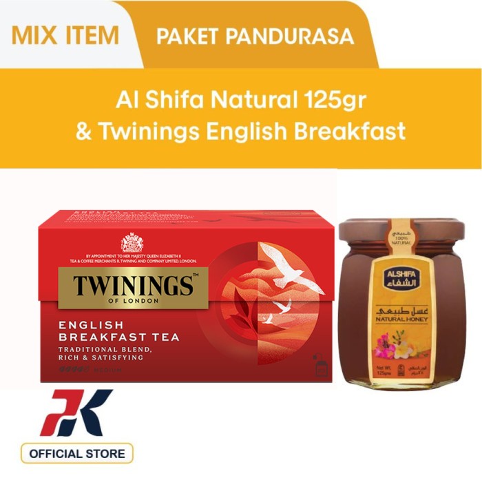 

N.E.W [Free Al Shifa 125gr] Twinings Teh Celup English Breakfast 25x2gr