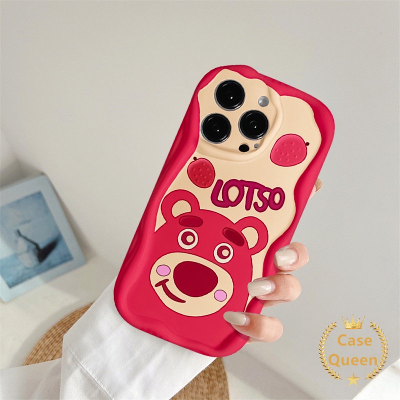 Untuk Oppo A77 A33 A12 A11K A57 A35 A16s A54 A17K A5s A12E A16 A17 A77S A7 A15s A15 A53 A3s A32 3D Wavy Curved Edge Cute Monster Crocodile Winnie Bear Manyo Rabbit Couple Case