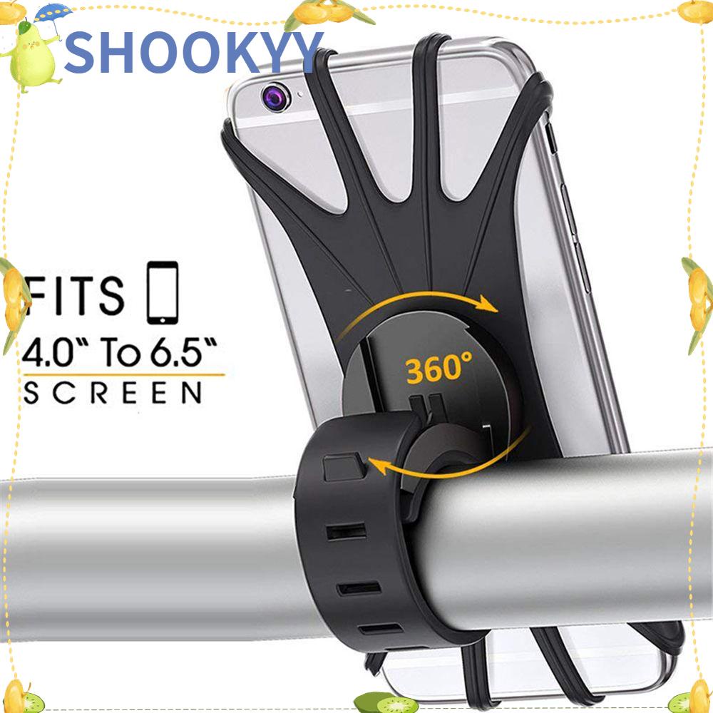 Chookyy360° Bike Phone Holder Rak Stang Silikon Stand Motor Anti shock