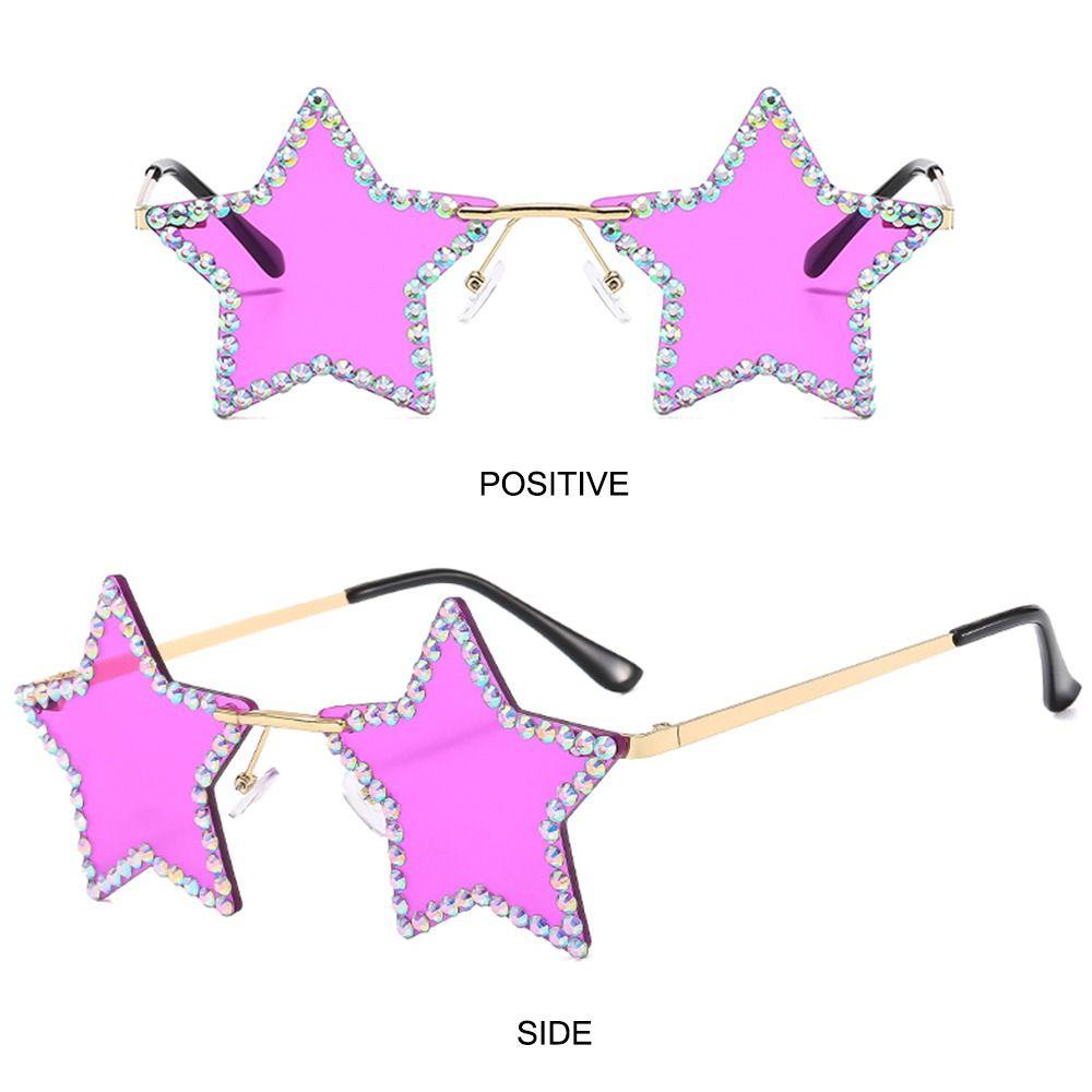 Lily Star Shaped Sunglasses Y2K Kacamata Halloween. Nuansa Retro Fashion Warna-Warni Untuk Unisex