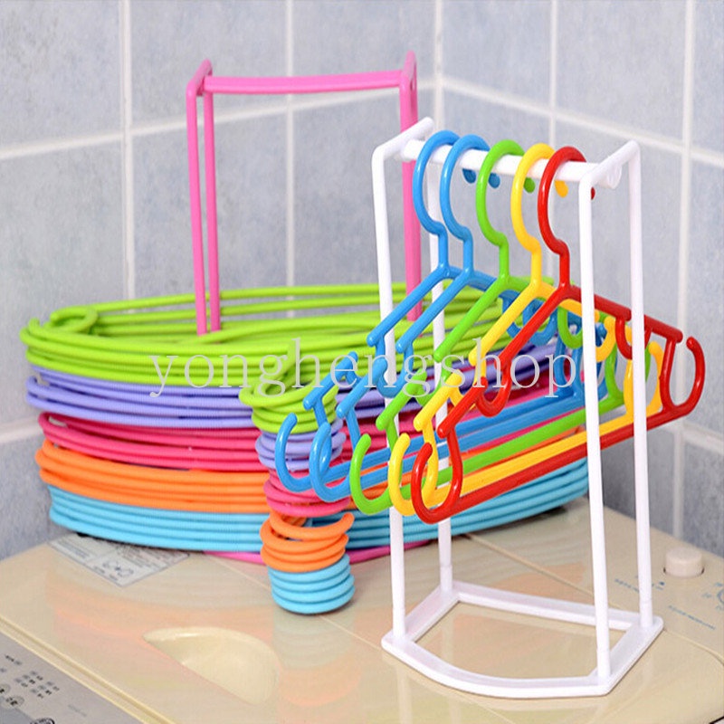 Kreatif Gantungan Baju Stacker Holder Hemat Ruang Finishing Frame Hanger Storage Organizer Rak Gantungan Pendamping Rak Kamar Mandi