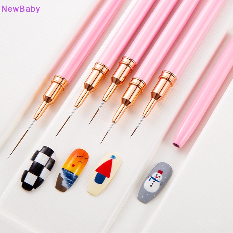 Newbaby 1Pcs Nail Art Liner Brush Pen Salon Menggunakan Sikat Rambut Nylon Manicure Tools ID