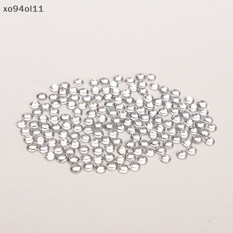 Xo Banyak 1000 Pcs Berlian Imitasi Segi Flatback Kristal Manik-Manik Bulat Nail Art DIY 4mm Baru OL