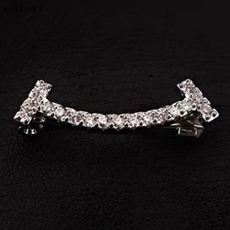 Xo Kepribadian Wajah Logam Bros Anti Ekspos V-neck Gesper Aksesoris Serbaguna Kecil Bros Pin Mantel Tombol Ornamen OL