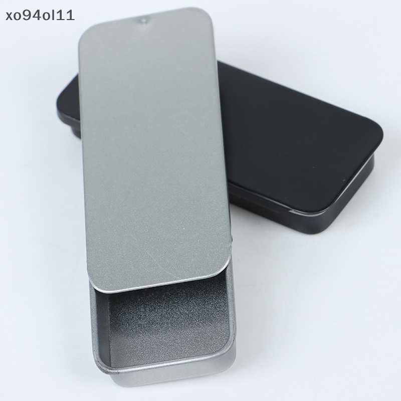 Xo Kotak Kaleng Portable Mini Besi Slide Penutup Penyimpanan Perhiasan Pill Cases Wadah Kaleng OL