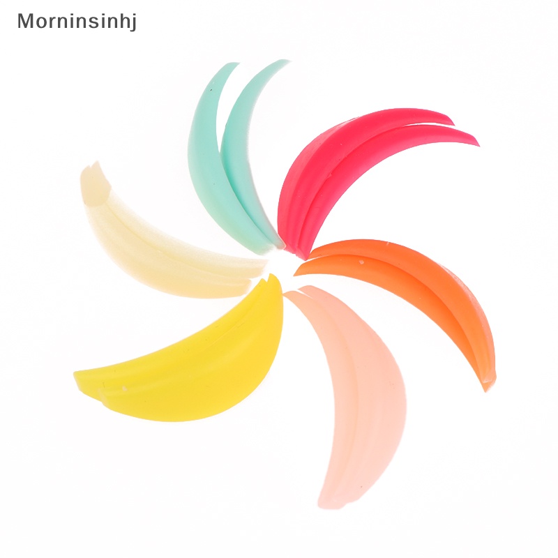 Mornin 6pasang Coloful Lash Lift Lifg Curlers Curl Silicone Shields Pads Reusable Perm id