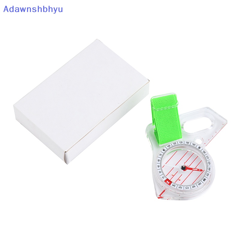 Adhyu 1pc Kompas Jempol Profesional Luar Ruangan Elite Lomba Orienteering Compass Portable Compass Map Scale Compass ID