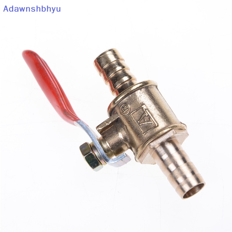 Adhyu 8mm 5/16&quot; Selang Barb Inline Kuningan Air/Air Saluran Bakar Gas Shut-off Ball Valve ID