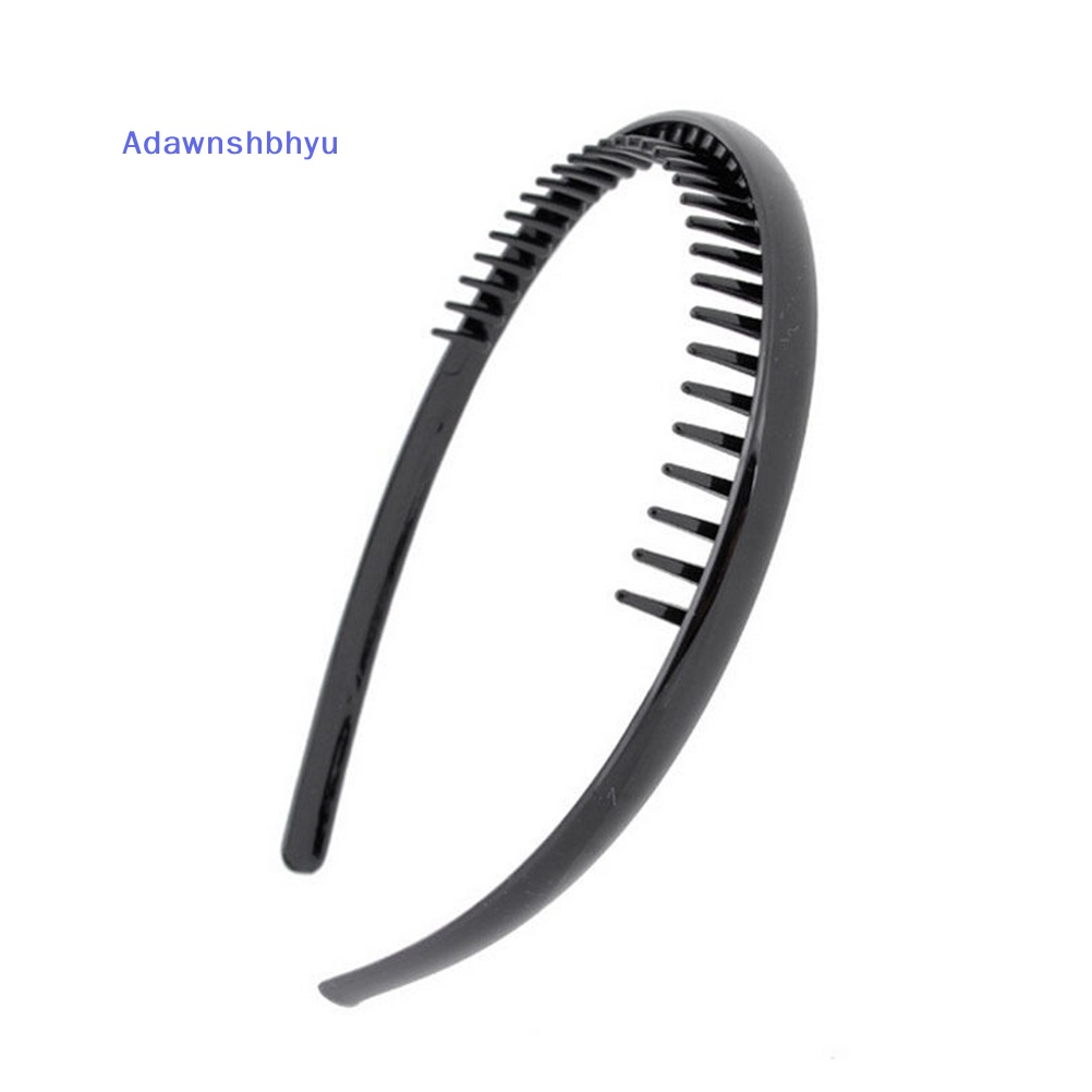 Adhyu Mens Toothed Sports Football Sepak Bola Bando Rambut Band Hitam Portabel Hadiah ID