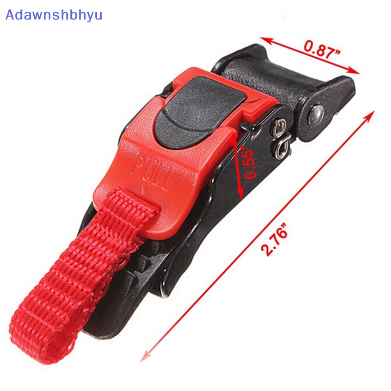 Adhyu 1biji Quick Release Helmet Strap Buckle Gesper Tarik Hitam &amp; Merah ID