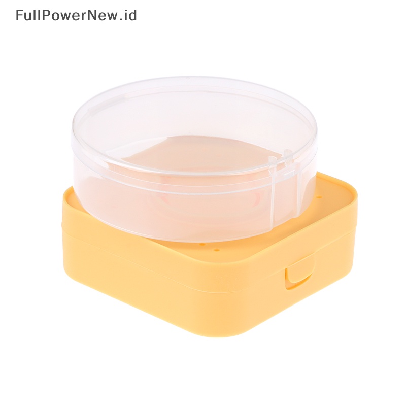 Power Portable Puff Box Case Anti Polusi Dustproof Puff Powder Lubang Ventilasi ID