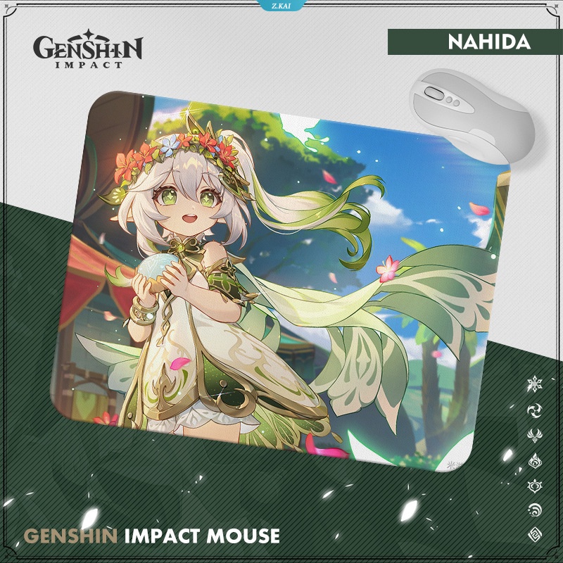 Genshin Impact Tighnari Ganyu Keqing Hu Tao Anak Laki-Laki Dan Perempuan Komputer Mouse Pad Anti-slip Mat Desktop Mat Aksesoris Komputer Mouse Pad [ZK]