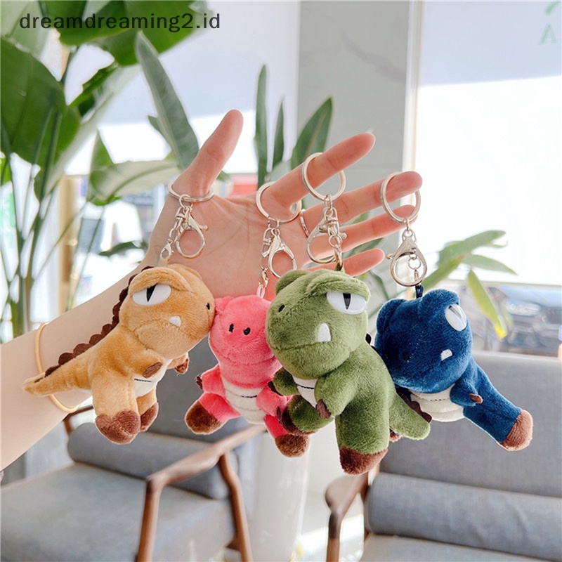 (drea) Liontin Dinosaurus Mini Gantungan Kunci Hewan Lucu Boneka Mainan Key Rings Tas Ornamen Hadiah //