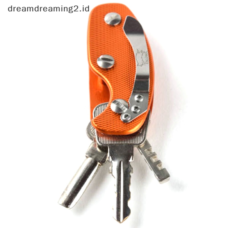 (drea) Aluminium Key Holder Organizer Klip Folder Keyring Gantungan Kunci Case Kantong Alat //