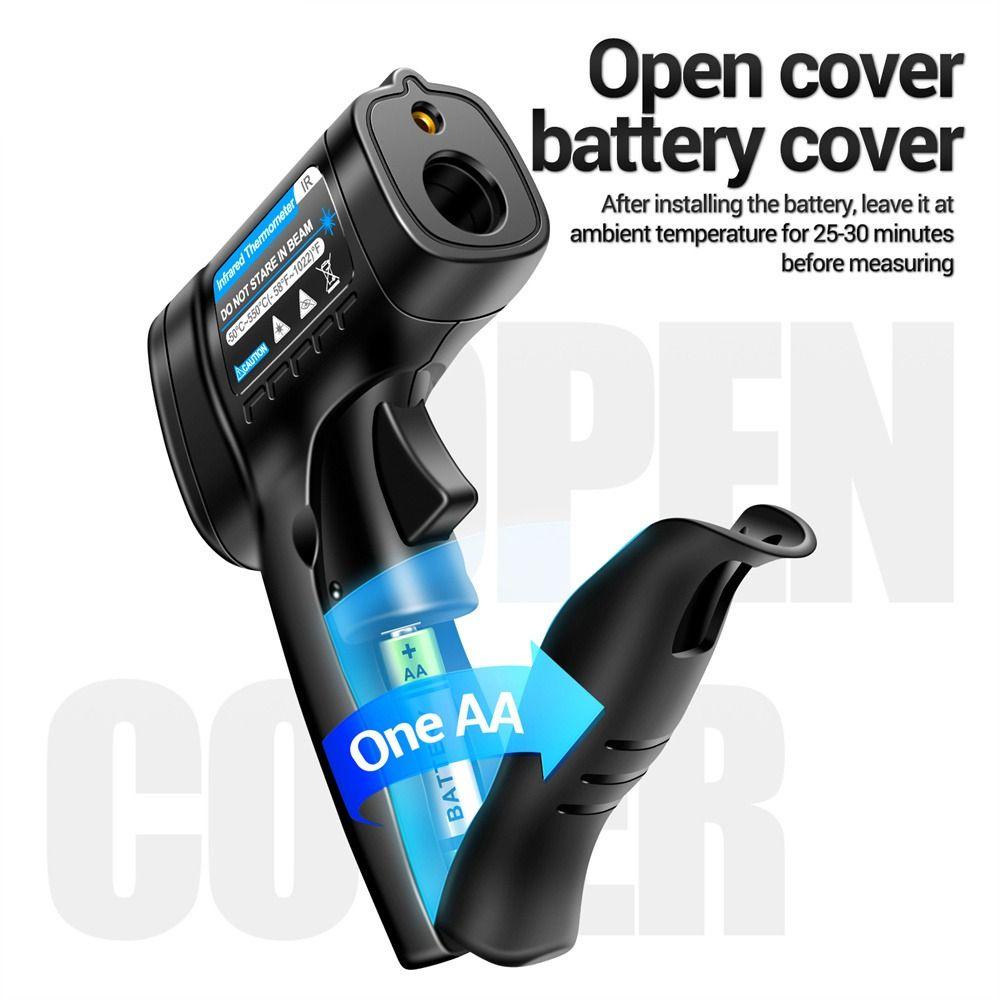 POPULAR Populer Infrared Thermometer Non Kontak D:S=12:1 -58℉ Kepada1022℉ (-50℃ Kepada550℃) Pyrometer IR Digital Untuk Industri