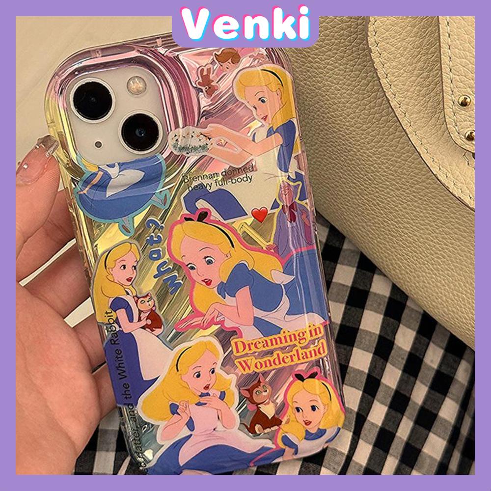 Venki - Untuk Iphone11 iPhone Case Laser Reflektif Bening Casing Ponsel TPU Lembut Shockproof Airbag Case Putri Lucu Kompatibel Dengan Iphone14 13 Pro Max 12 Pro Max XR XS 7Plus 8Plus