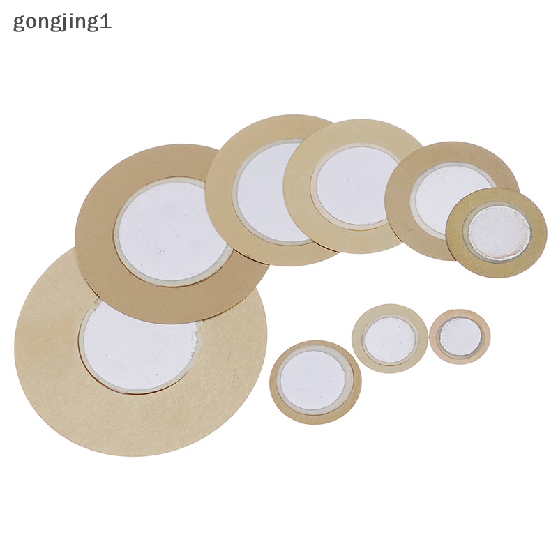 Ggg 10Pcs 12-50mm piezo elements sounder sensor pad Pemicu Bulat drum disc Tembaga ID