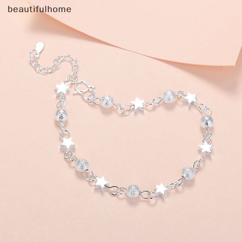 {beautifulhome} Gelang Bintang Segar Untuk Wanita Kepribadian Gelang Manik Bulat Fashion Korea.