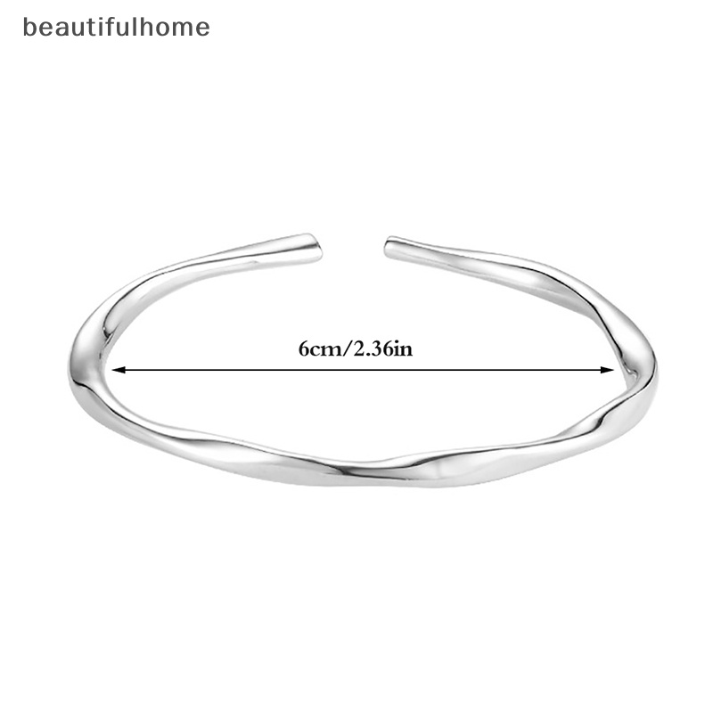 {beautifulhome} 999gelang Perak Mobius Sterling Perhiasan Halus Elegan Gelang Terbuka Desain Vintage Gelang Adjustable Halus Perhiasan Pesta Hadiah Aksesoris.