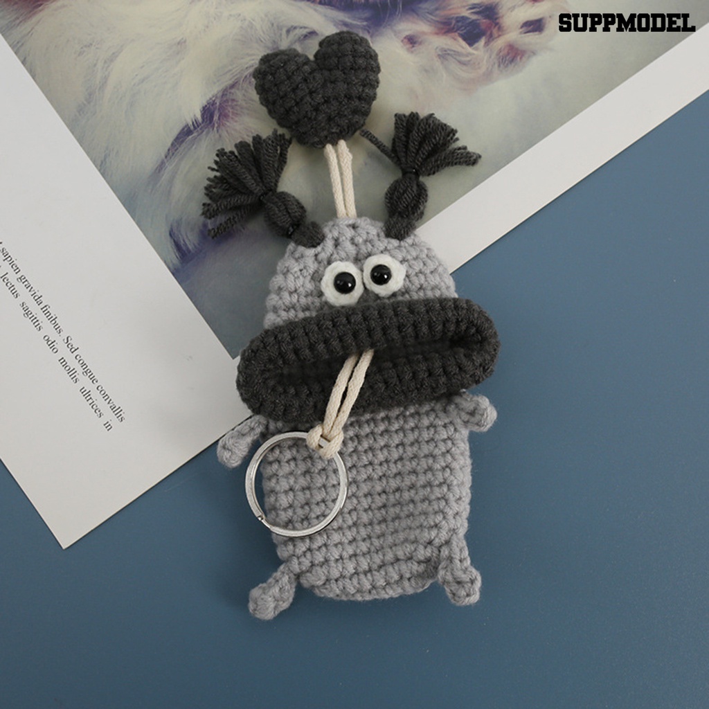 [SM] Case Kunci Kartun Sosis Mulut Rajut Tenun Tangan Anti Maling Handmade Crochet Key Fob Pelindung Kandang Perlengkapan Rumah