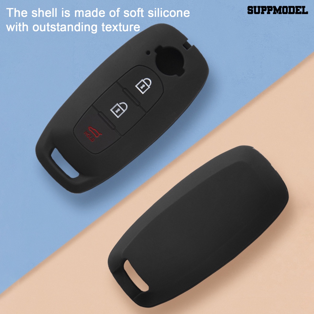 [SM] Fob Kunci Mobil Case Silikon Potongan Presisi Pas Sempurna Full Cover Profesional Anti Jatuh Kecil 3tombol Smart Car Key Cover for Teana2023