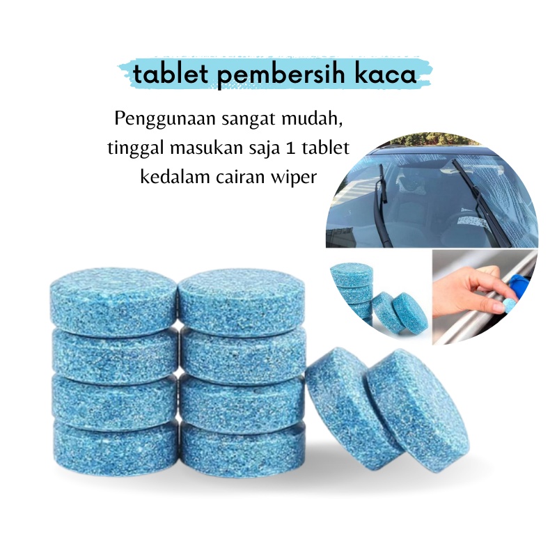 GOS -A401- Tablet Sabun Pembersih Wiper Kaca Mobil - Tablet Wiper Pembersih Kaca Mobil Anti Jamur - 1 Pcs Tablet Sabun Ajaib