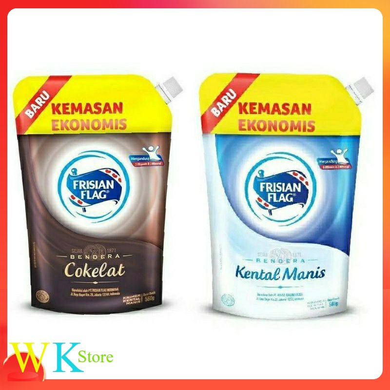 

Frisian Flag Bendera Susu Kental Manis Kemasan Pouch 545gr