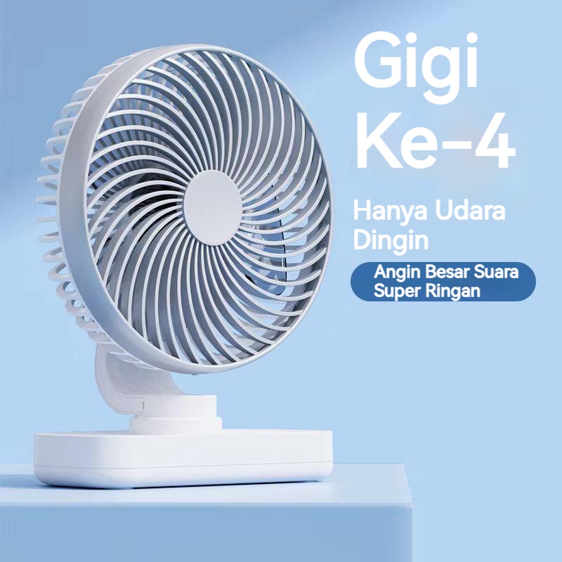 【COD】Kipas Angin Mini Meja Listrik/Kipas Angin Listrik/Kipas Angin Meja Portable Usb Cas 4000mAh/Kipas Angin Mini Portable/Kipas Angin Mini Baru Bisu USB Rechargeable Desk Fan