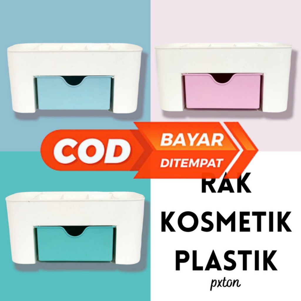 RAK KOSMETIK PLASTIK MURAH, STORAGE BOX MAKEUP BRUSH KOTAK PERHIASAN serbaguna make up kosmetik