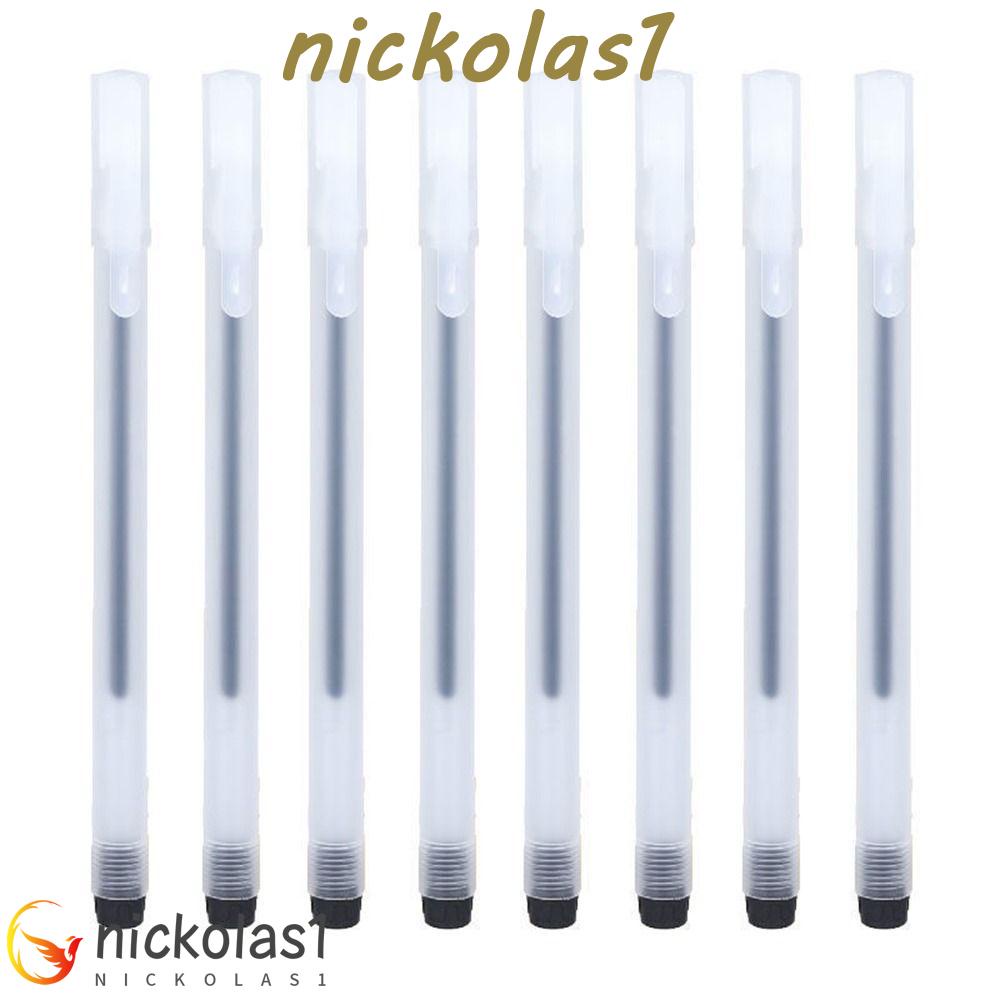 Nickolas1 Pena Netral Set 0.5mm Ujian Tahan Lama Siswa Alat Tulis Frosty Cepat Kering Pena Menulis