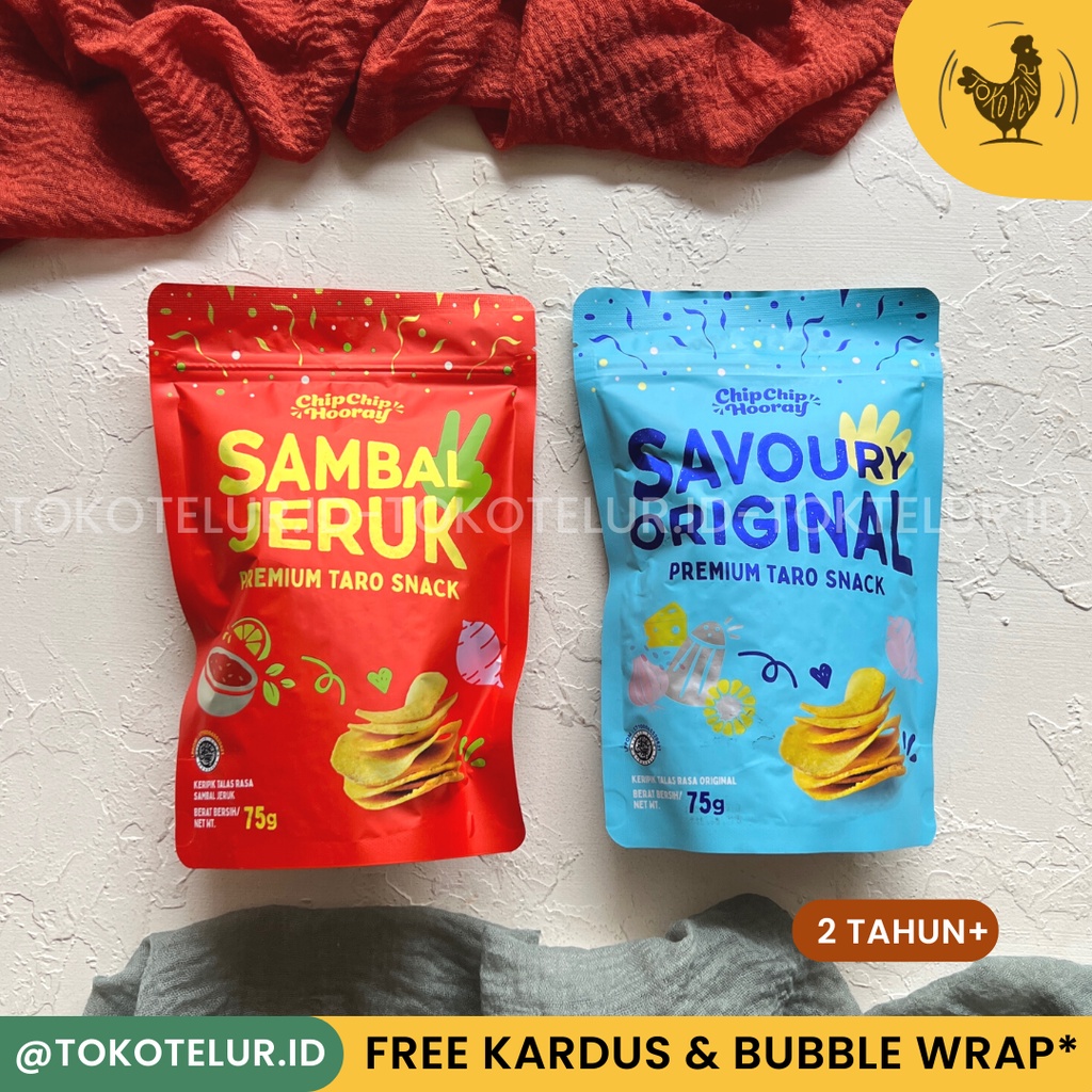 CHIP CHIP HOORAY - Keripik Talas Premium | Cemilan Snack Taro Sehat