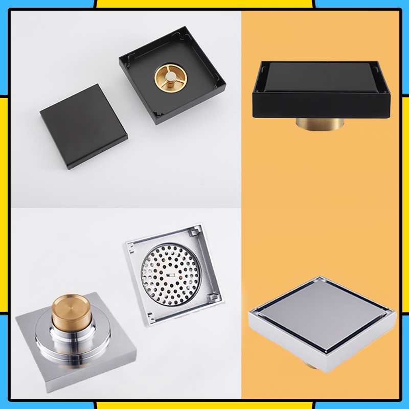 Floor Drain Minimalis Stainless Anti Serangga /banjir/kecoa/tikus SUS 304 Tile Insert Saringan Got Smart 304