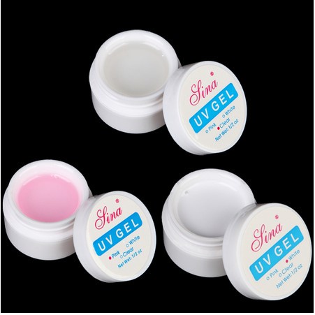 Kutek UV Gel Warna Pink Putih Transparan untuk Manicure