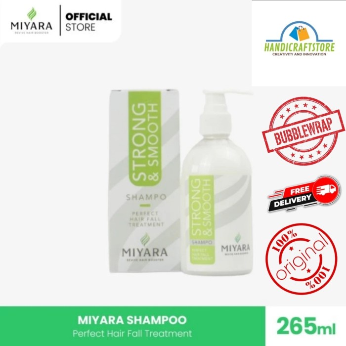 Paket Shampoo Miyara Strong Smooth Dan Miyara Hair Tonic - 1 Hairtonic