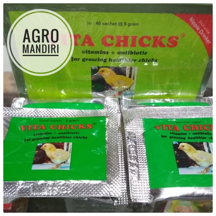 Vitachick 5 Gram Vitamin Pertumbuhan Anak Ayam Broiler Unggas