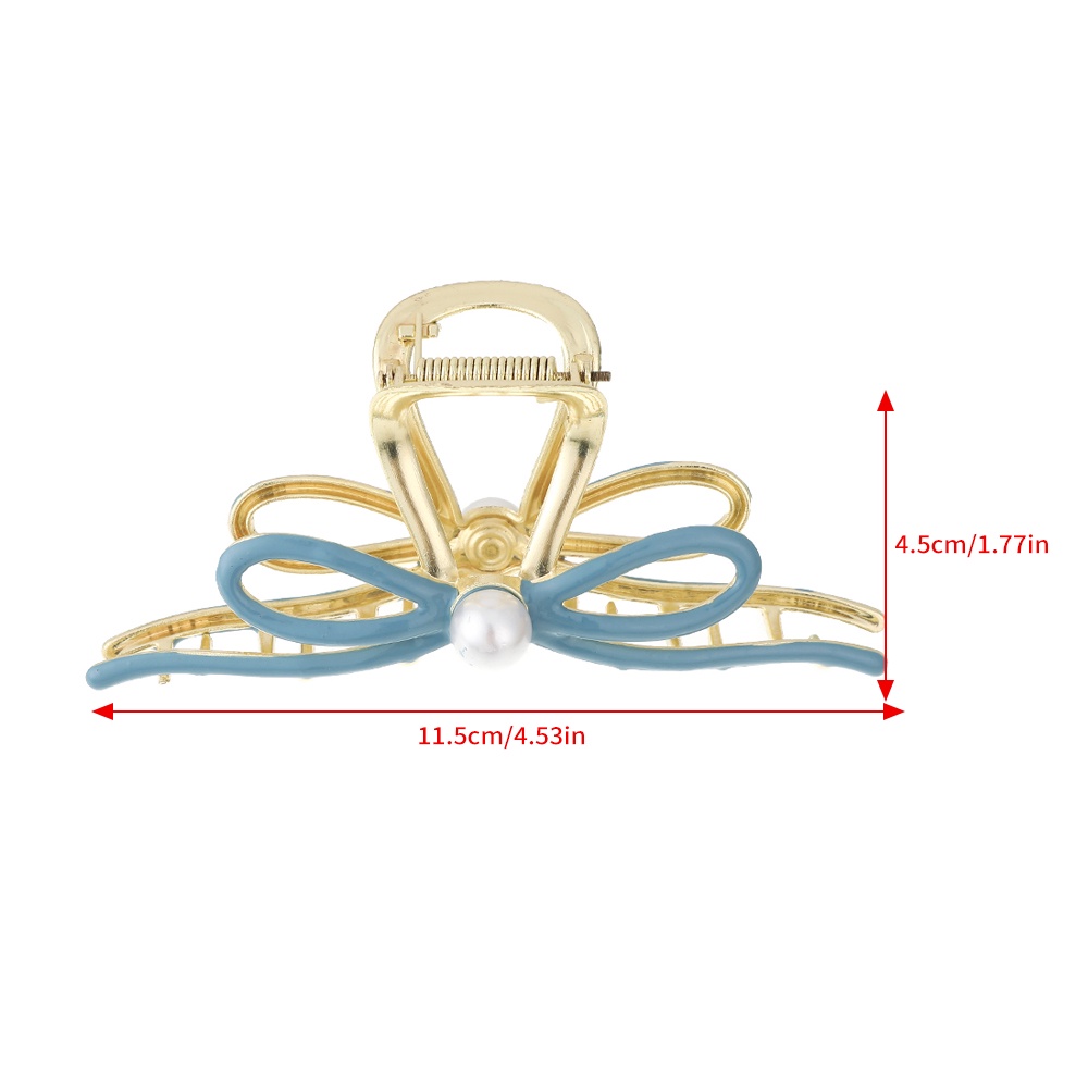 Baru 11 cm Busur Logam Rambut Klip Fashion Manis Jepit Rambut Hiu Klip Wanita Aksesoris Rambut