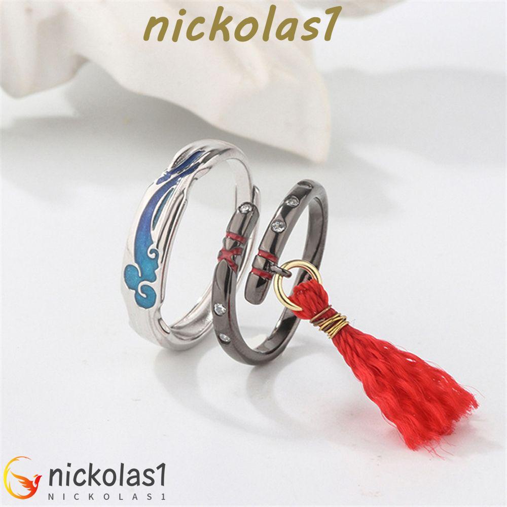 Nickolas1 Pembukaan Cincin Pasangan Hanfu Pecinta Pernikahan Grandmaster Budidaya Setan Punk MDZS Alat Peraga Cosplay