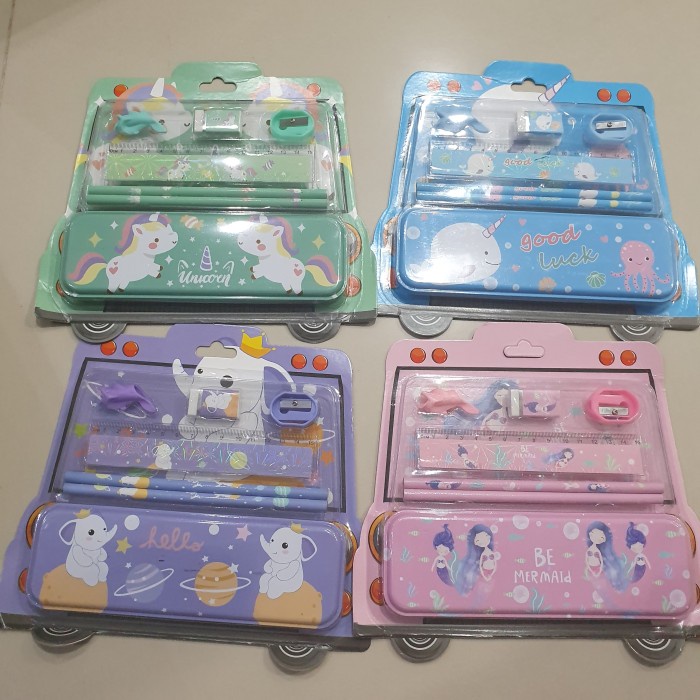

SALE Paket alat tulis/stationery set bentuk mobil/souvenir ulang tahun anak - biru TERMURAH